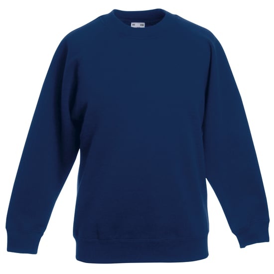 Fruit Of The Loom Childrens Unisex Raglan Ärmel Sweatshirt (Navy) - Image 1