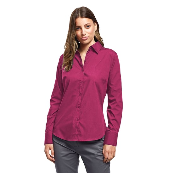 Premier - Bluse für Damen Langärmlig (Hot Pink) - Image 3