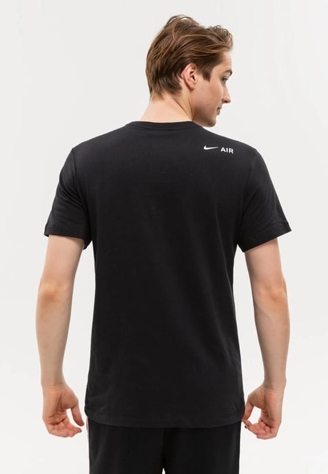 Nike Air Print Herren Sportswear Multi Swoosh T-Shirt in Schwarz - Image 2