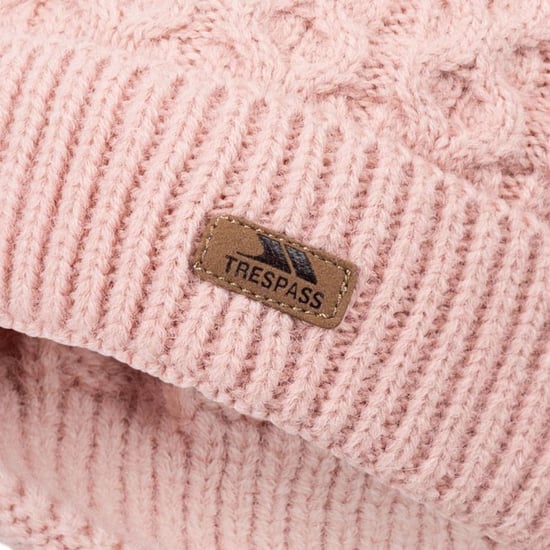 Trespass Womens/Ladies Freja Pom Pom Beanie (Misty Rose)