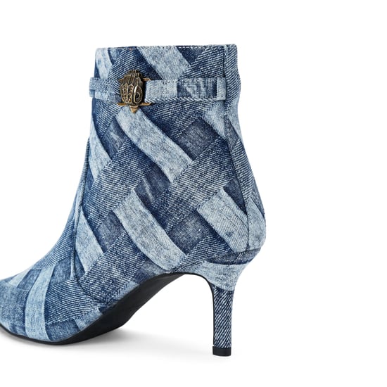 Kurt Geiger London Denim Kensington Flexi Ankle Boots