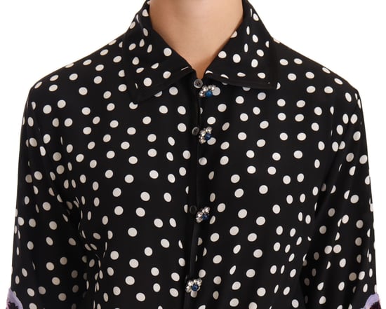 Dolce & Gabbana Damen Kleid mit schwarzen und weißen Kristall-Pailletten und floralen Motiven - Image 2