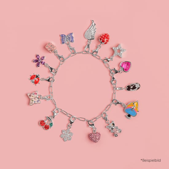Amor Charm for ladies, 925 Sterling silver, crystal glass | heart