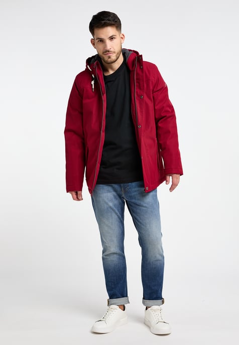 ICEBOUND Wattierte Winterjacke Herren Dunkelrot - Image 4