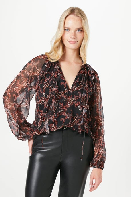 Chiffon Ruffle Blouse - Image 1