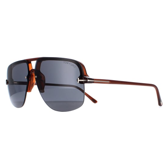 Tom Ford Aviator Herren Glänzend Hellbraun Blau Grau Hugo 02 FT1003 - Image 2