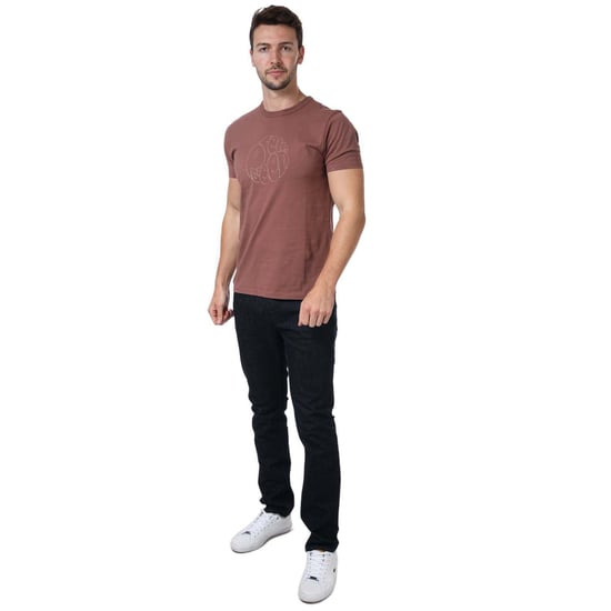T-shirt Minoris Logo Pretty Green Pour Homme en Bordeaux - Image 3