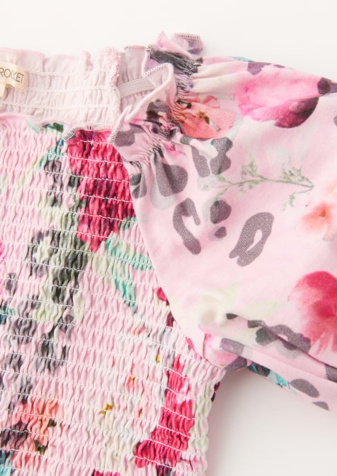 Erica Floral Shirred Top