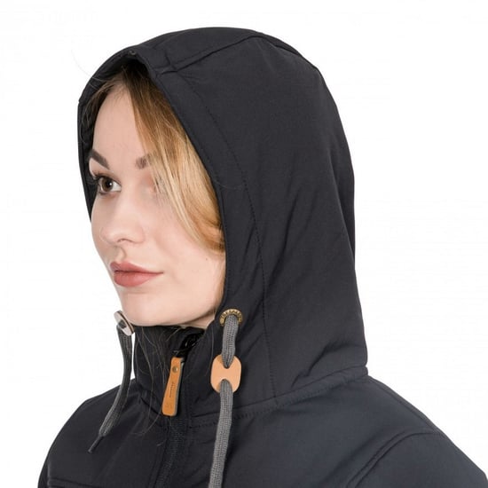 Trespass Womens/Ladies Kristen Longer Length Hooded Waterproof Jacket (Black)