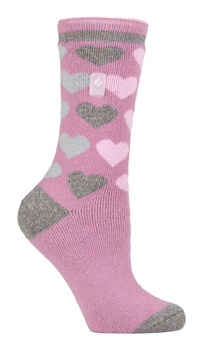 Heat Holders Lite - Womens isoliert thermische Socken | Mehrere Designs einschließlich Argyle Streifen Herzen Sterne | Warme Socken für den Winter - Mauve (Paris) - Image 1