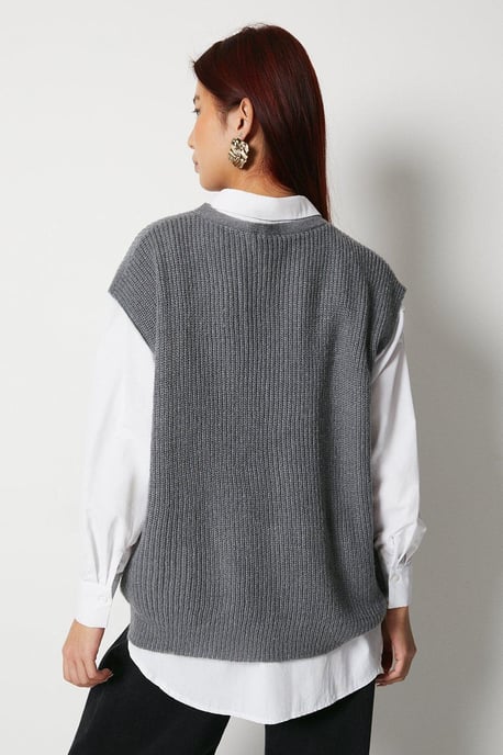 Knitted Button Through Waistcoat