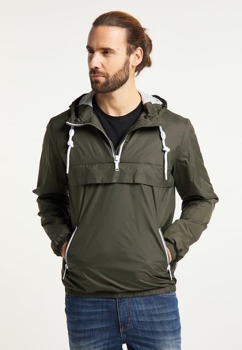 Dreimaster Schlupfjacke Herren dunkeloliv - Image 3