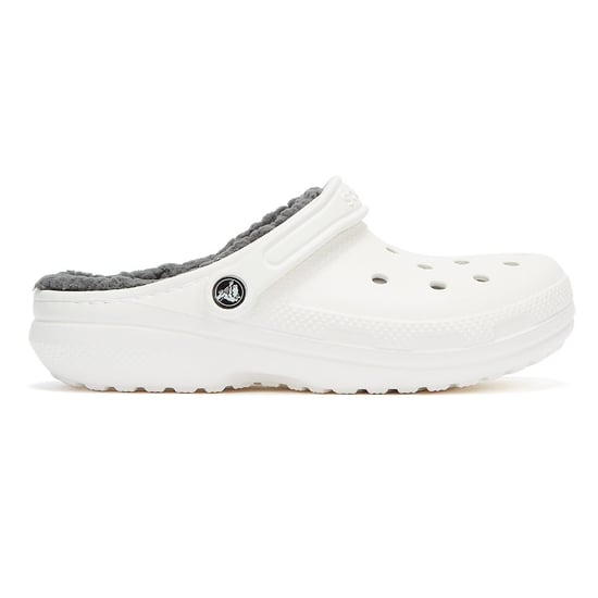 Crocs Classic gefüttert Damen Weiß / Grau Clogs - Image 5