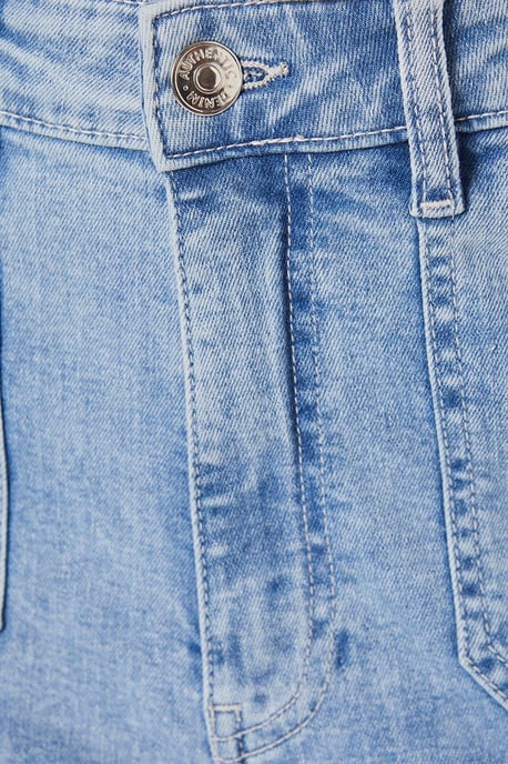 Tall Pocket Detail Mid Rise Slim Leg Jeans