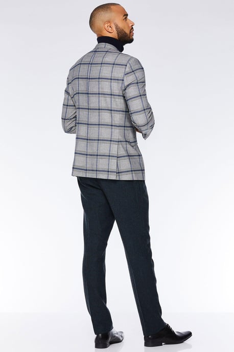 Grey/Blue Check Blazer