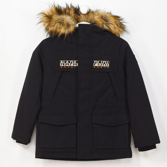 Hooded jacket with elastic cuffs GA4EPN boy