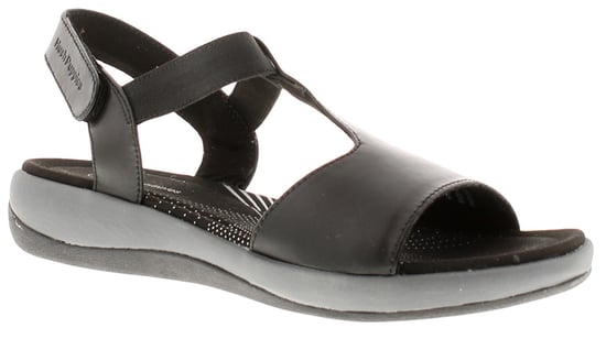 Damen Leder Sommerschlappen Schwarz - Image 1