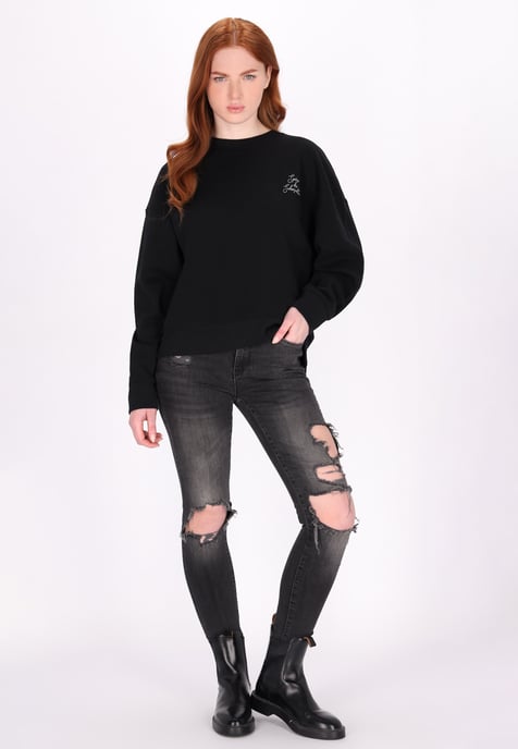 Dreimaster Sweatshirt Damen Schwarz - Image 2