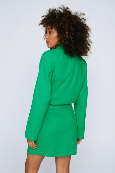 Tailored Linen Pelmet Mini Skirt