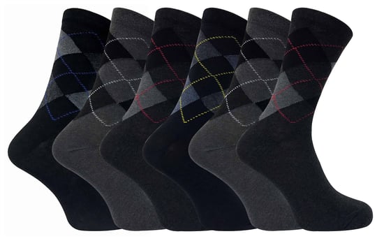 6 Paar Herren formelle gemusterte farbige Baumwollsocken - Image 2