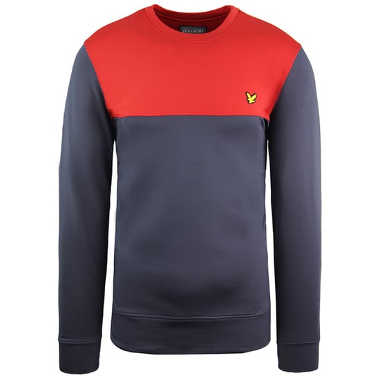 Lyle & Scott Crew The Sweatshirt Langarm Rot Marine Herren Pullover ML1274SP Z260 - Image 1