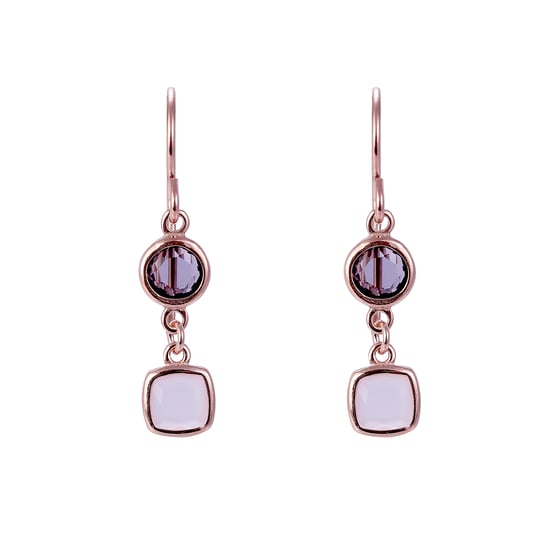Orphelia 'Fawn' Damen 925 Sterling Silber Drops Ohrringe - Rose ZO-7410 - Image 1