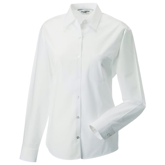 Jerzees - Langärmelige Bluse aus 100% Baumwolle - Damen (Weiß) - Image 2