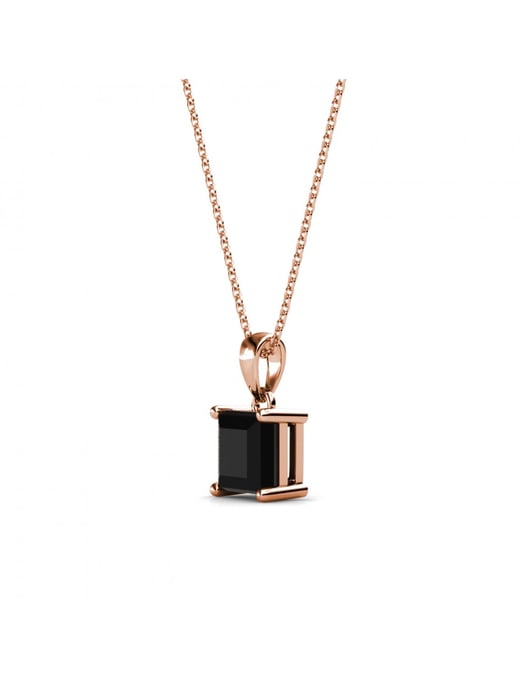 Einfacher quadratischer Anhänger - Rose Gold und Schwarz - Image 3