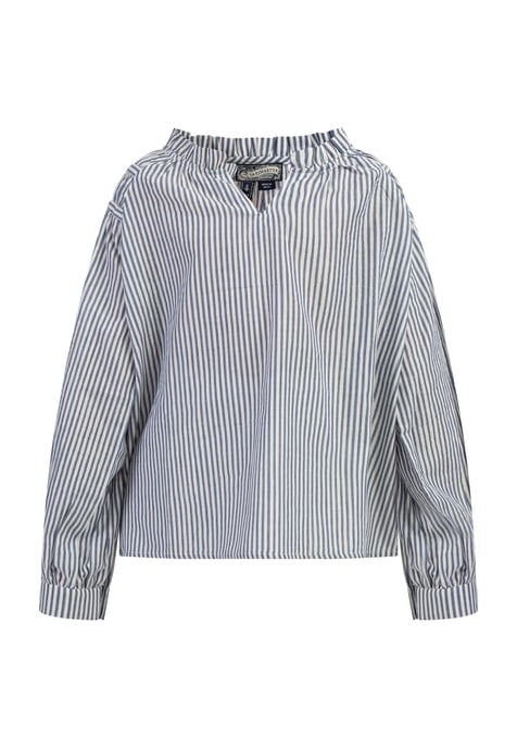 Dreimaster Bluse Mädchen Dunkelmarine Streifen - Image 1