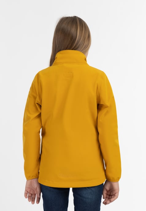 Schmuddelwedda Softshelljacke - recyceltes Material Mädchen senf - Image 4