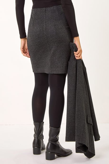 Smart Textured Stretch Skirt - Image 4