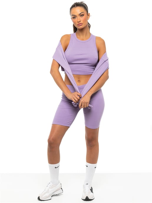 Enzo Womens Ribbed Vest Tracksuit Set