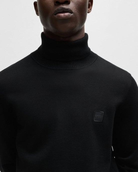 BOSS Orange Akiro Mens Funnel Neck Jumper - Image 2