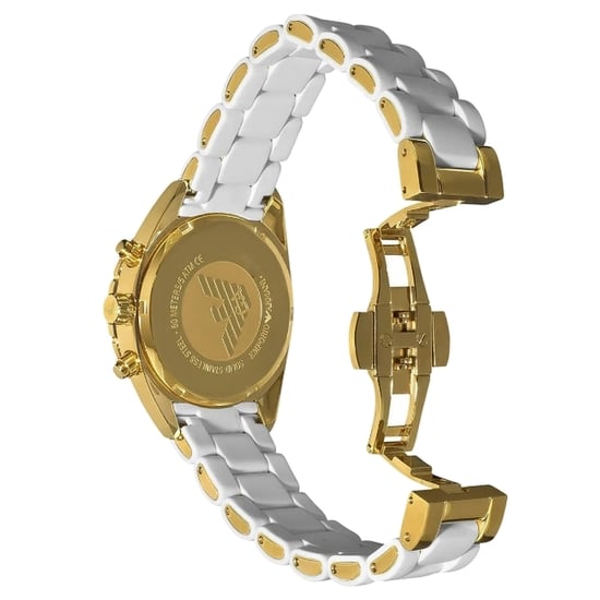 Emporio Armani Damenuhr Quartz Weiß Gold - Image 3