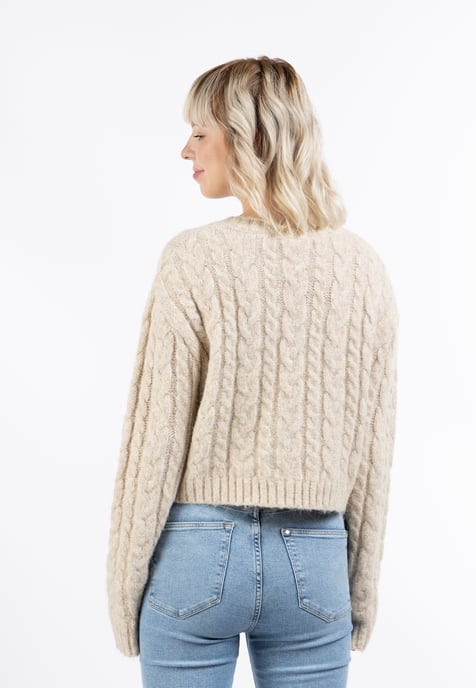 Mymo Strickjacke Damen Beige - Image 4