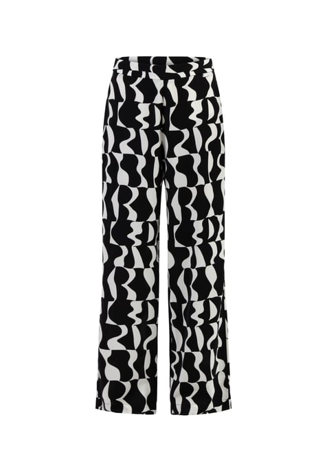 Dreimaster Stoffhose Damen schwarz weiss - Image 1