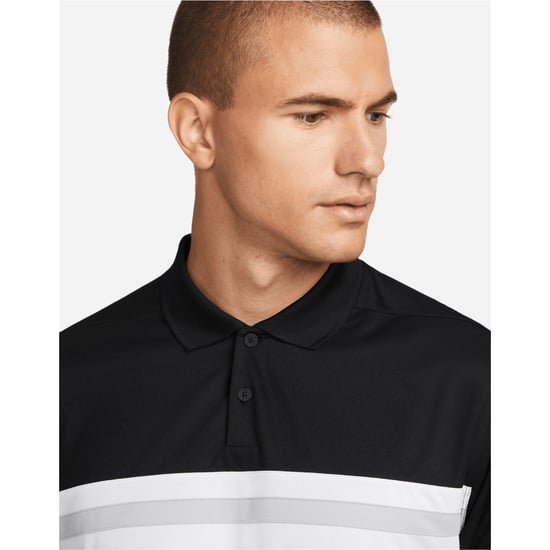 Nike Herren Victory Dri-FIT Poloshirt (Schwarz/Weiß) - Image 2