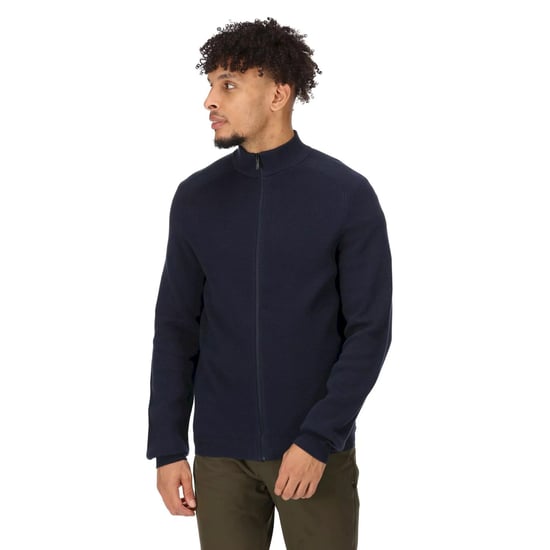 Regatta Mens Kylo Knitted Full Zip Fleece Jacket (Navy)