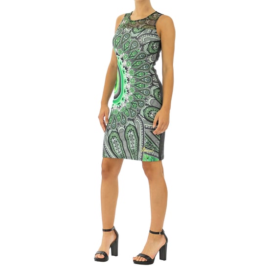 Desigual Women Knitted Dress Maxins Sleeveless Multicolor