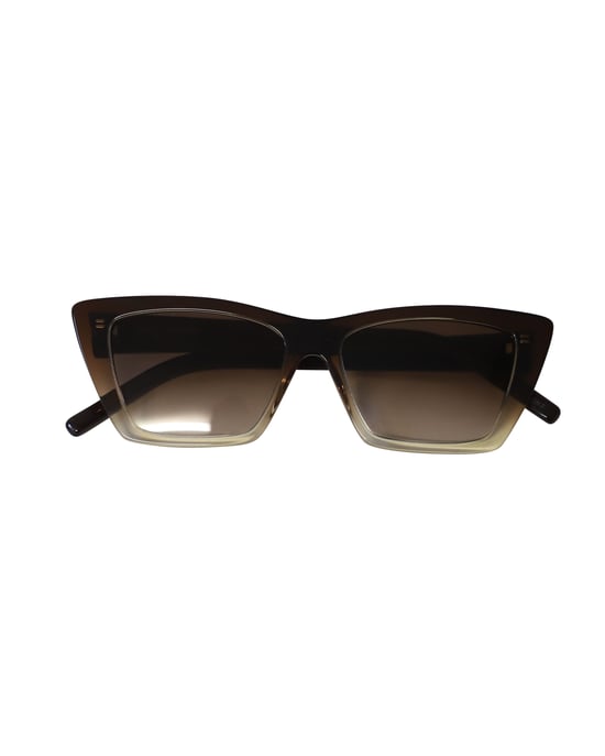 Saint Laurent Katzenaugen-Sonnenbrille aus braunem Acetat - Image 5