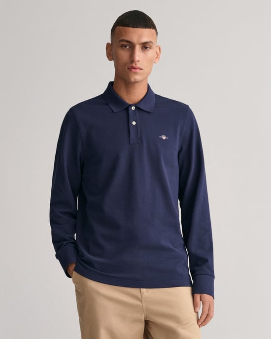 Gant Regular Shield Longsleeve Pique Rugger Poloshirt - Image 1