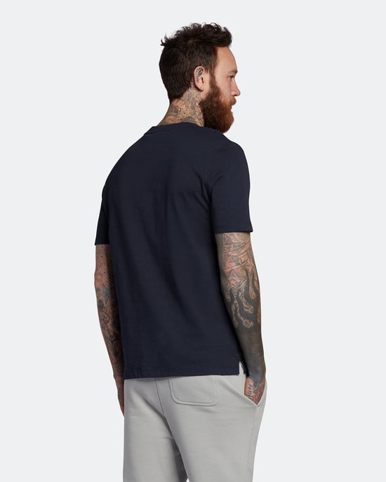 Lyle & Scott Chunky Slub T-Shirt in Marineblau - Image 3