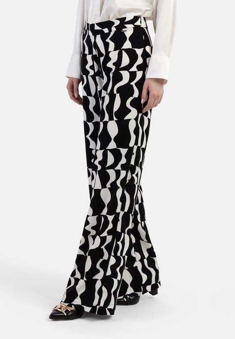 Dreimaster Stoffhose Damen schwarz weiss - Image 3