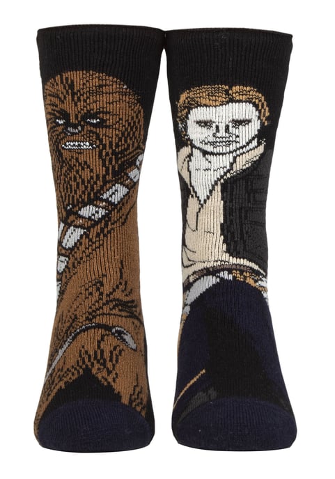 Herren Star Wars Socken | Heat Holders Lite | Novelty Thermosocken für den Winter - Chewie & Hans - Image 1