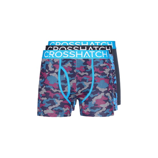 Crosshatch - "Linamo MVE" Boxershorts Offene Fliege für Herren (3er-Pack) (Blau) - Image 1