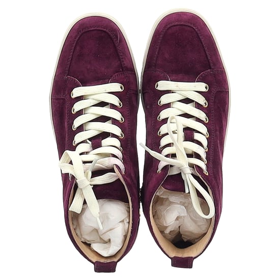 Christian Louboutin Rantus High-Top Sneaker aus lila Wildleder - Image 4