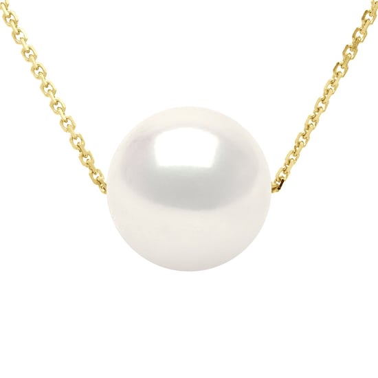 Necklace - Real Cultured Freshwater Pearl Round 9-10 mm