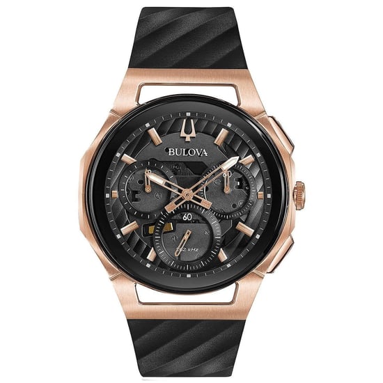Bulova Curv Schwarz Herren Armbanduhr 98A185 - Image 1