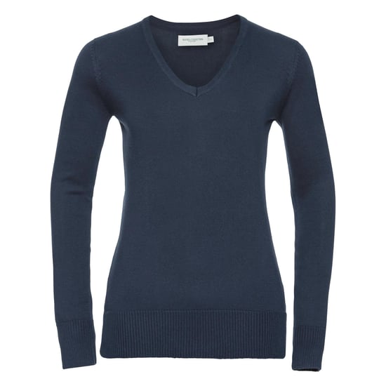 Russell Collection Damen Strickpullover mit V-Ausschnitt (Marineblau) - Image 1