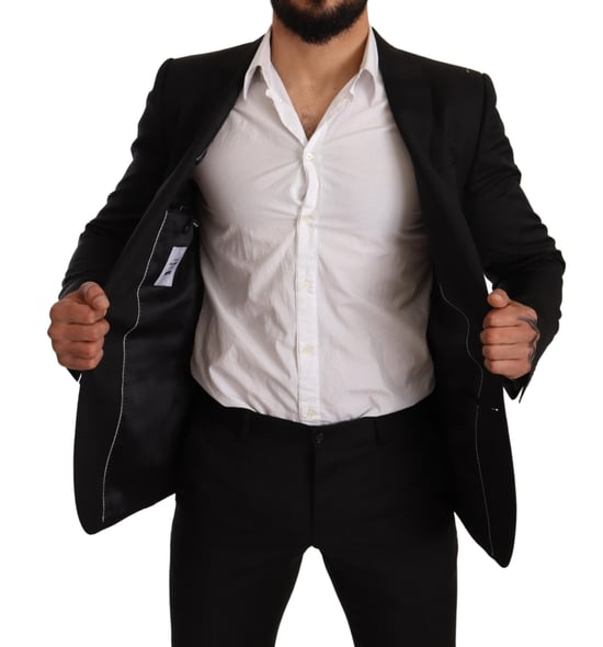 Dolce & Gabbana - Costume 2 pièces MARTINI SLIM FIT à carreaux noirs pour homme - Image 5